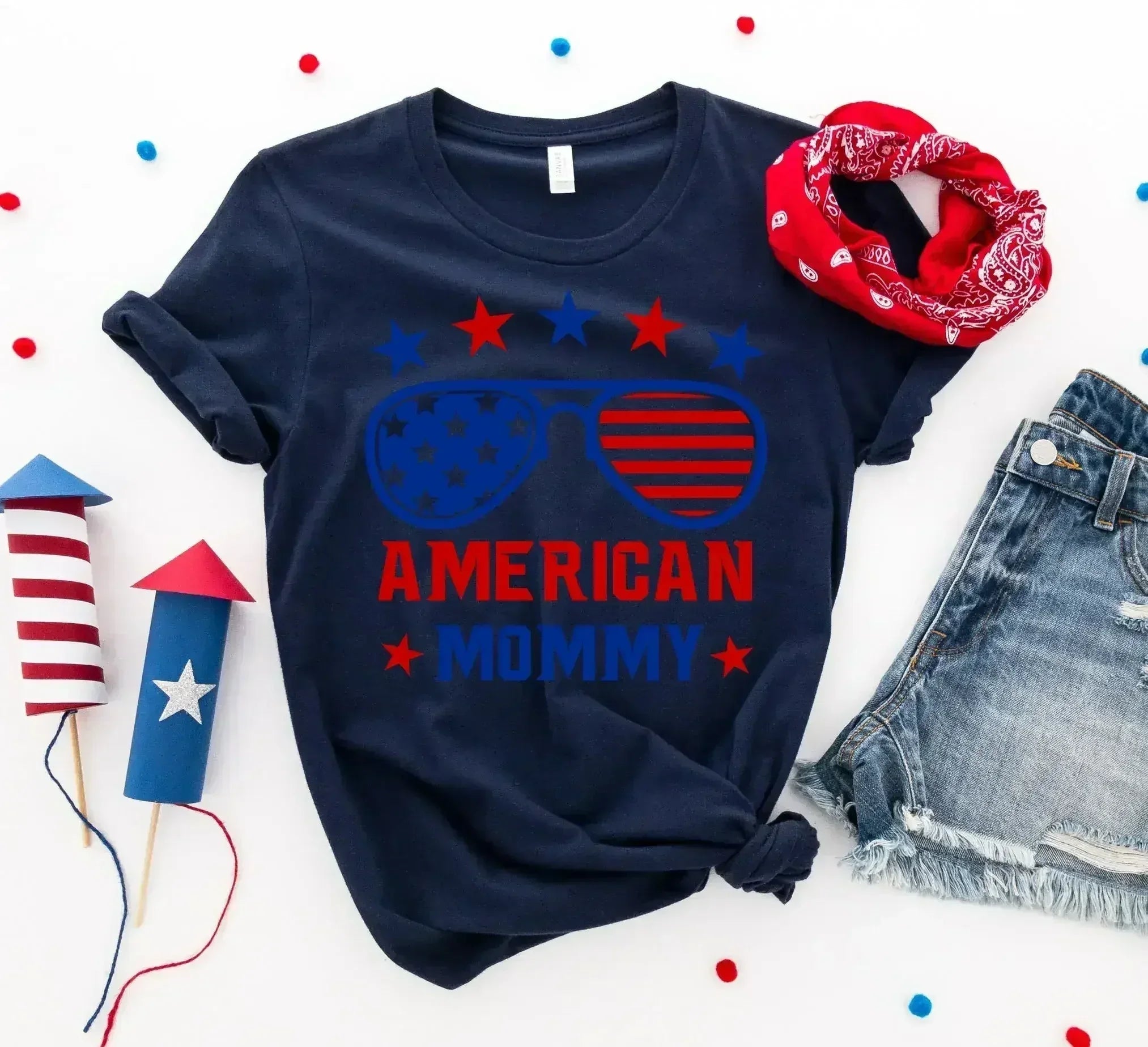 American Mommy T-shirt – Premium Ring-Spun Cotton Tee for Mothers - SJB-DIAMOND ELITES