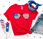 American Flag Sunglasses T-Shirt | Premium Cotton | Bella Canvas - SJB-DIAMOND ELITES