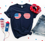 American Flag Sunglasses T-Shirt | Premium Cotton | Bella Canvas - SJB-DIAMOND ELITES