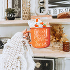 Hocus Pocus Coffee Mug 14.5oz Orange Ceramic Halloween Witch Gift BandsCo Straps
