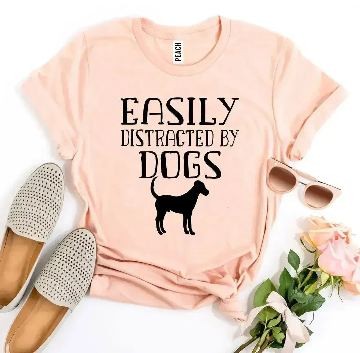 Easily Distracted By Dogs T-shirt - SJB-DIAMOND ELITES