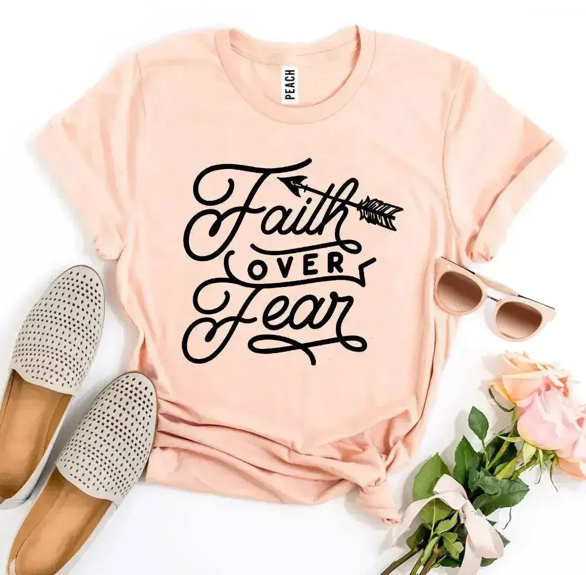 Faith Over Fear T-shirt - SJB-DIAMOND ELITES