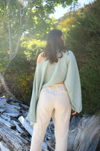Organic Cotton Long Sleeve Crop Top - Sustainable & Handmade - SJB-DIAMOND ELITES