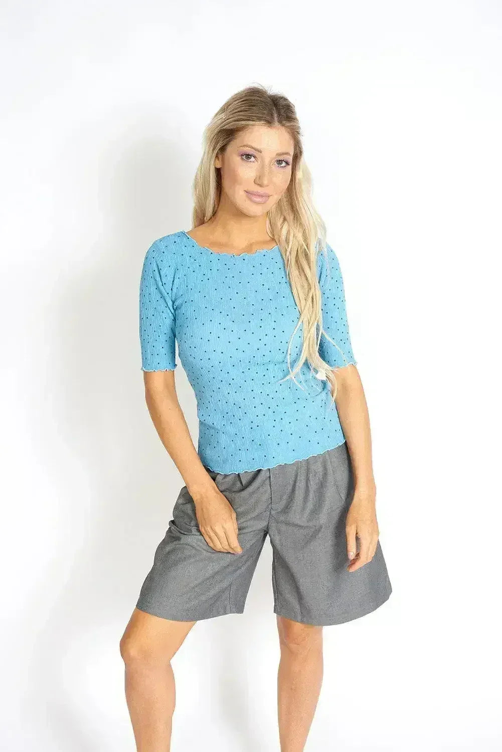 So Sweet Frill Polka Dots Top - SJB-DIAMOND ELITES