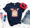 Patriotic Llama Girl T-shirt Femstylo