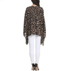 Leopard Print Batwing Chiffon Top - Free Size | Femstylo - SJB-DIAMOND ELITES