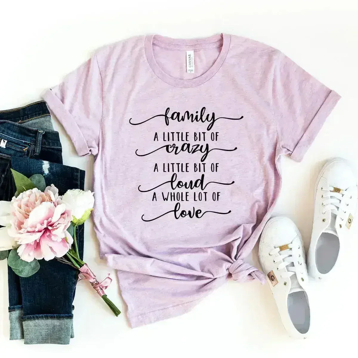 DT0115 Family, Crazy, Loud, Love Shirt - SJB-DIAMOND ELITES