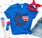 All American Sunglasses Printed Girl T-shirt | Bella Canvas - SJB-DIAMOND ELITES