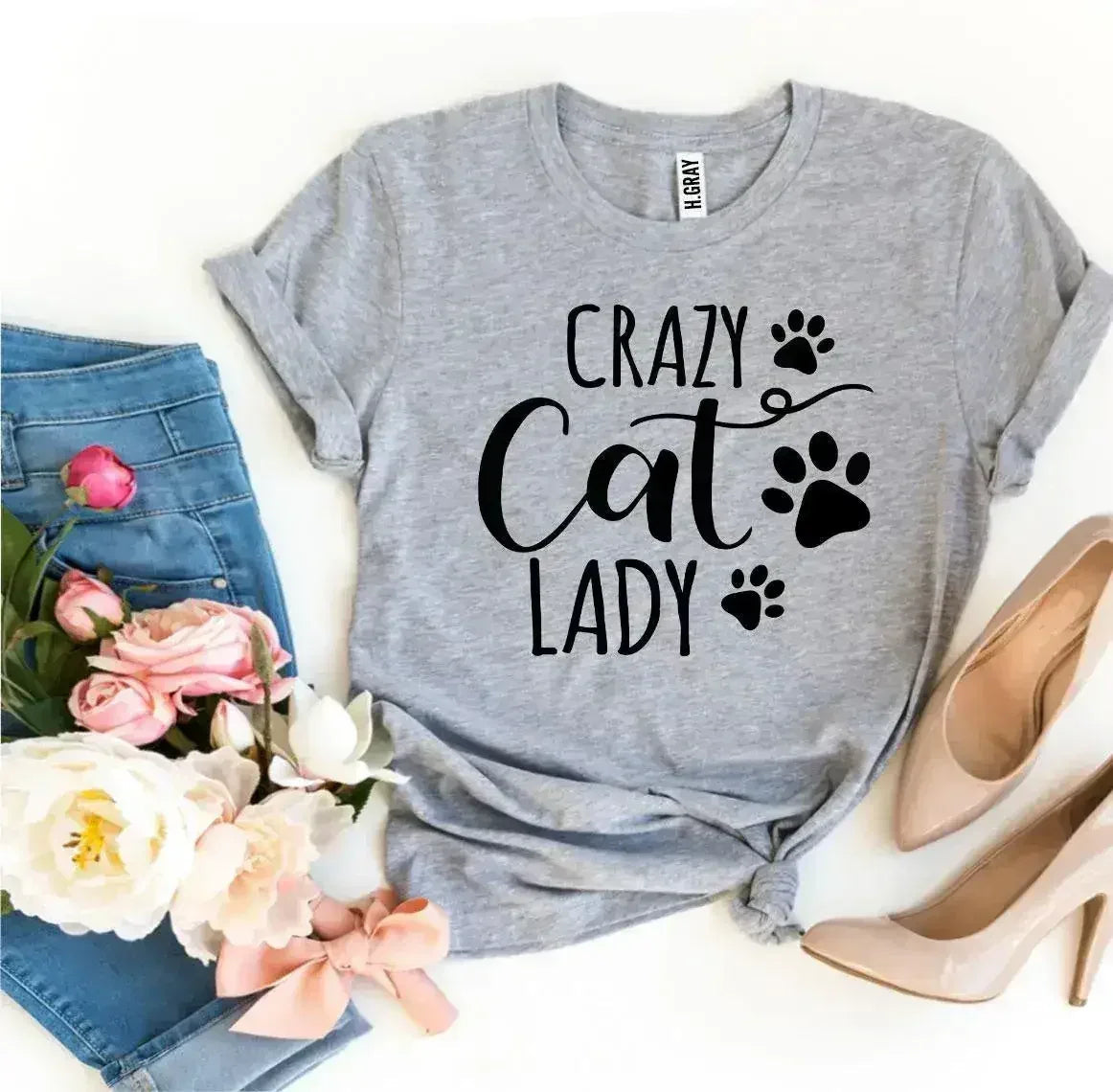 Crazy Cat Lady T-shirt Femstylo