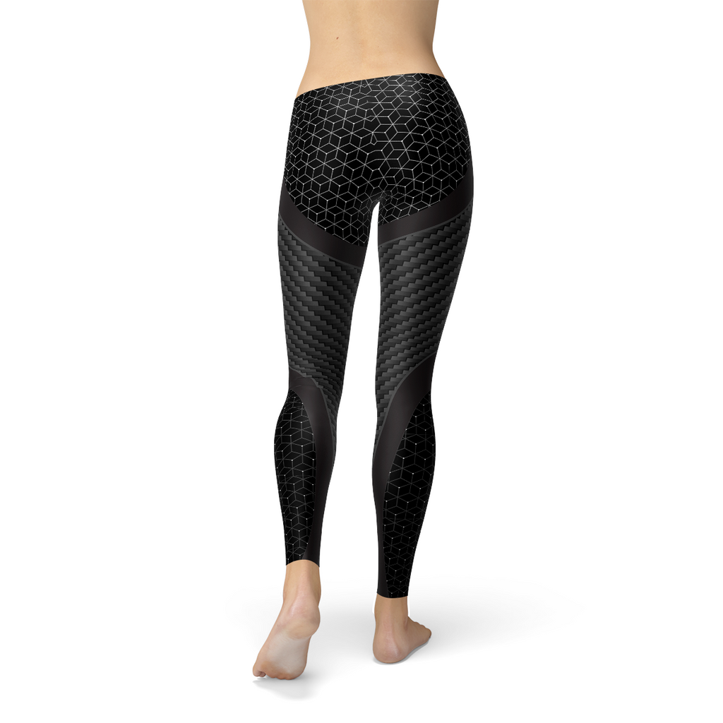 Womens Carbon Fiber Sports Leggings - SJB-DIAMOND ELITES