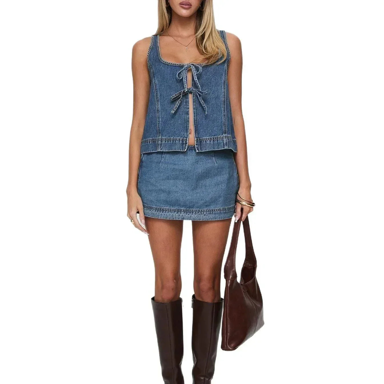 Denim Days Lace-Up Set – Haute Edition 25