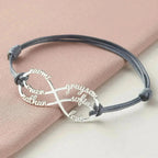 Custom Name Infinity Bracelet | Sterling Silver Mom Jewelry