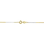 Sterling Silver Tri Color Box Chain Adjustable 16-24 Inch