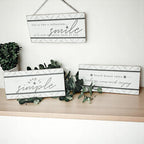 Keep It Simple Summer Sign 11x5 Wooden Beach Wall Decor Modern Coastal BandsCo Straps