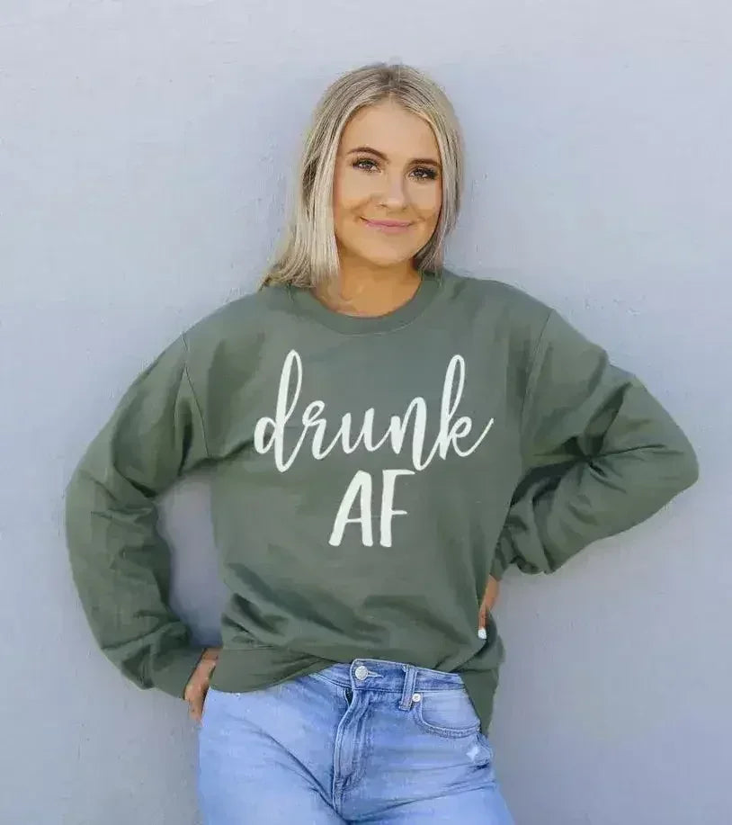 Drunk AF Sweatshirt - SJB-DIAMOND ELITES