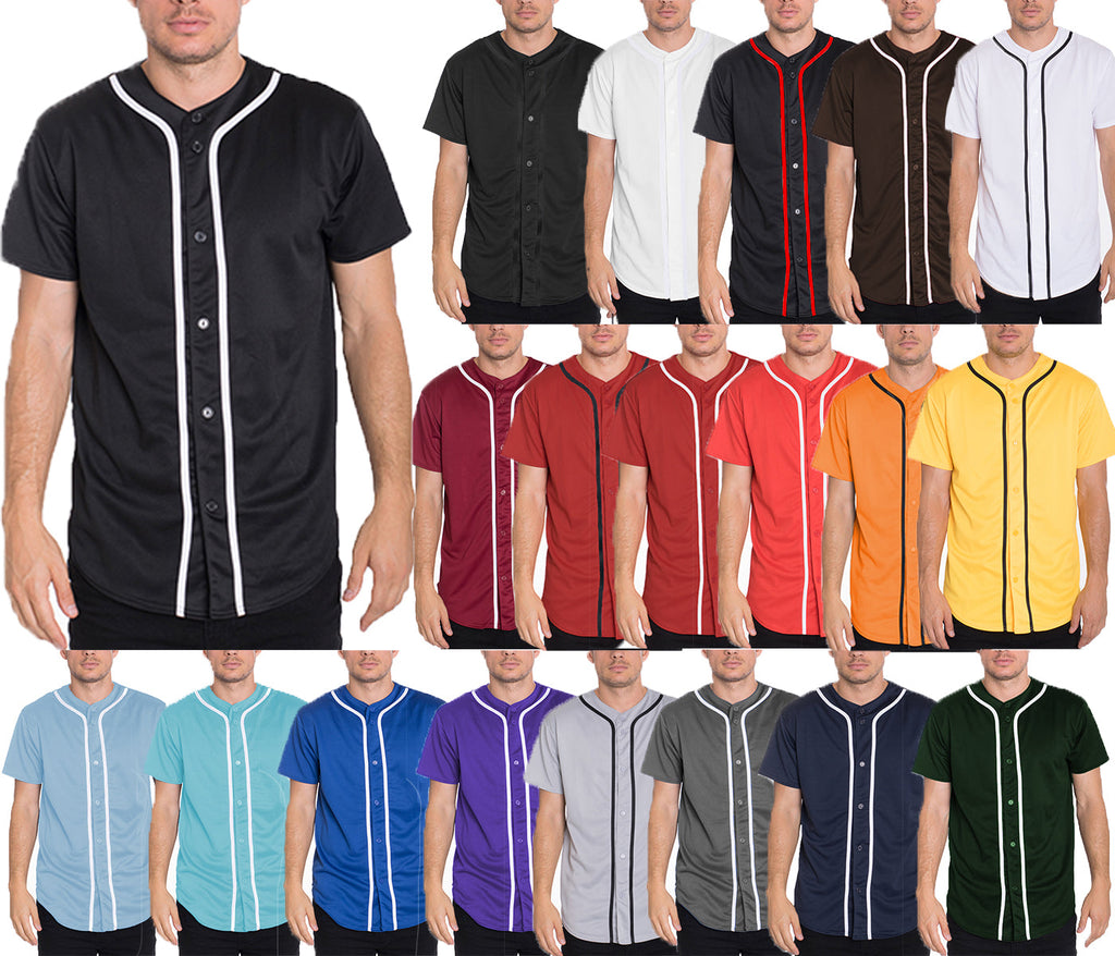 Mens Baseball Button Down Jersey - SJB-DIAMOND ELITES