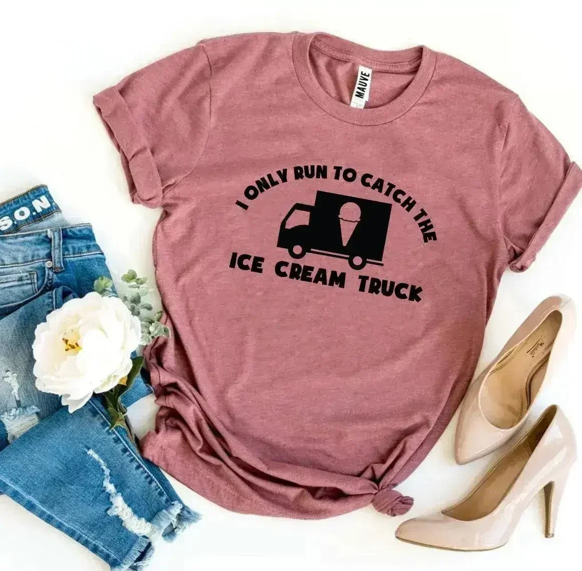 I Only Run To Catch The Ice Cream Truck T-shirt - SJB-DIAMOND ELITES
