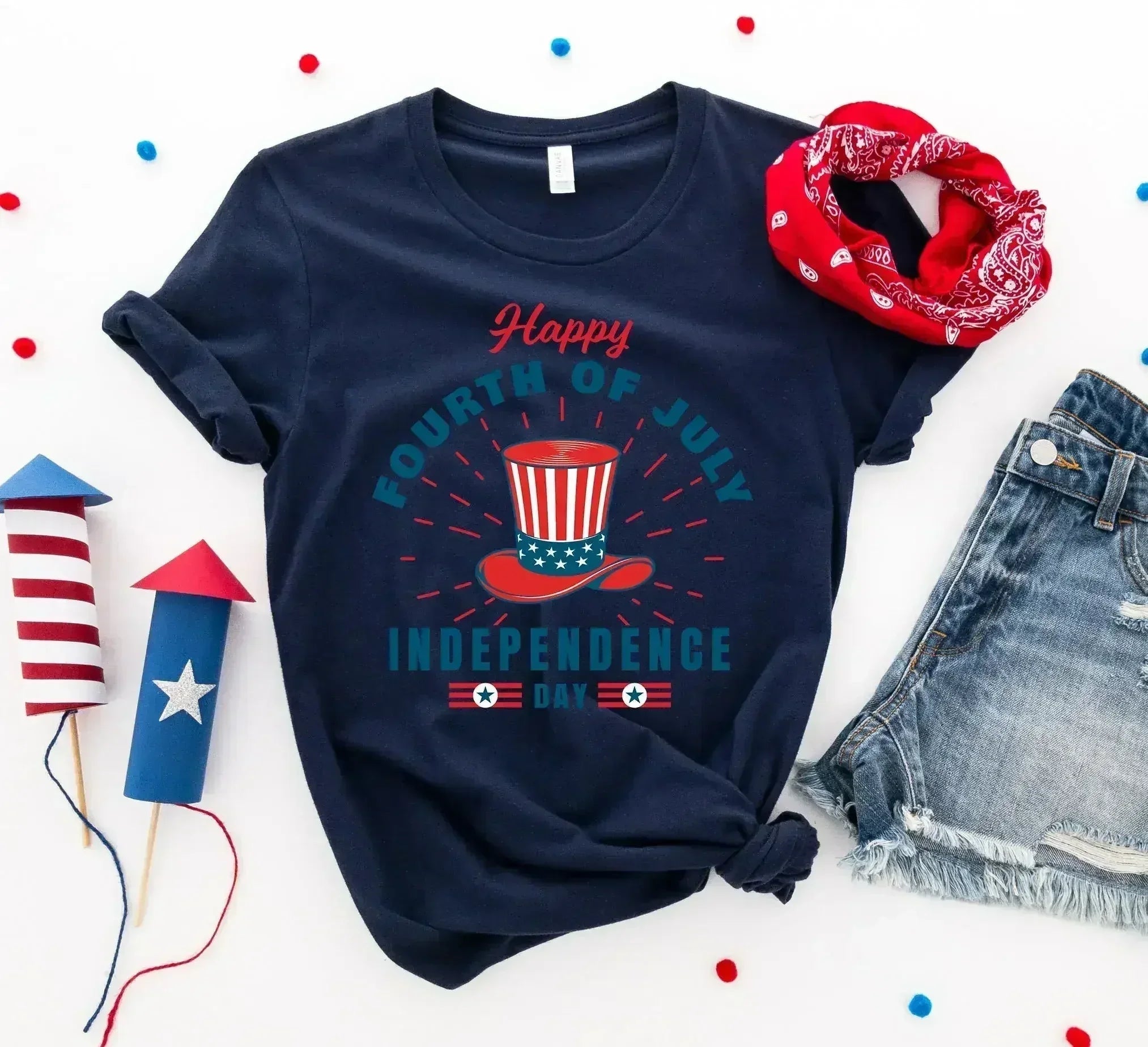 Happy Forth of July T-shirt Femstylo