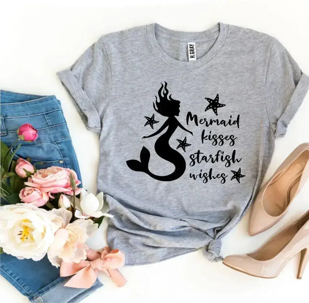 Mermaid Kisses Starfish Wishes T-shirt - SJB-DIAMOND ELITES