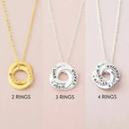 Mom Necklace With Kids Names Birthstones, Children Birthstone Jewelry
