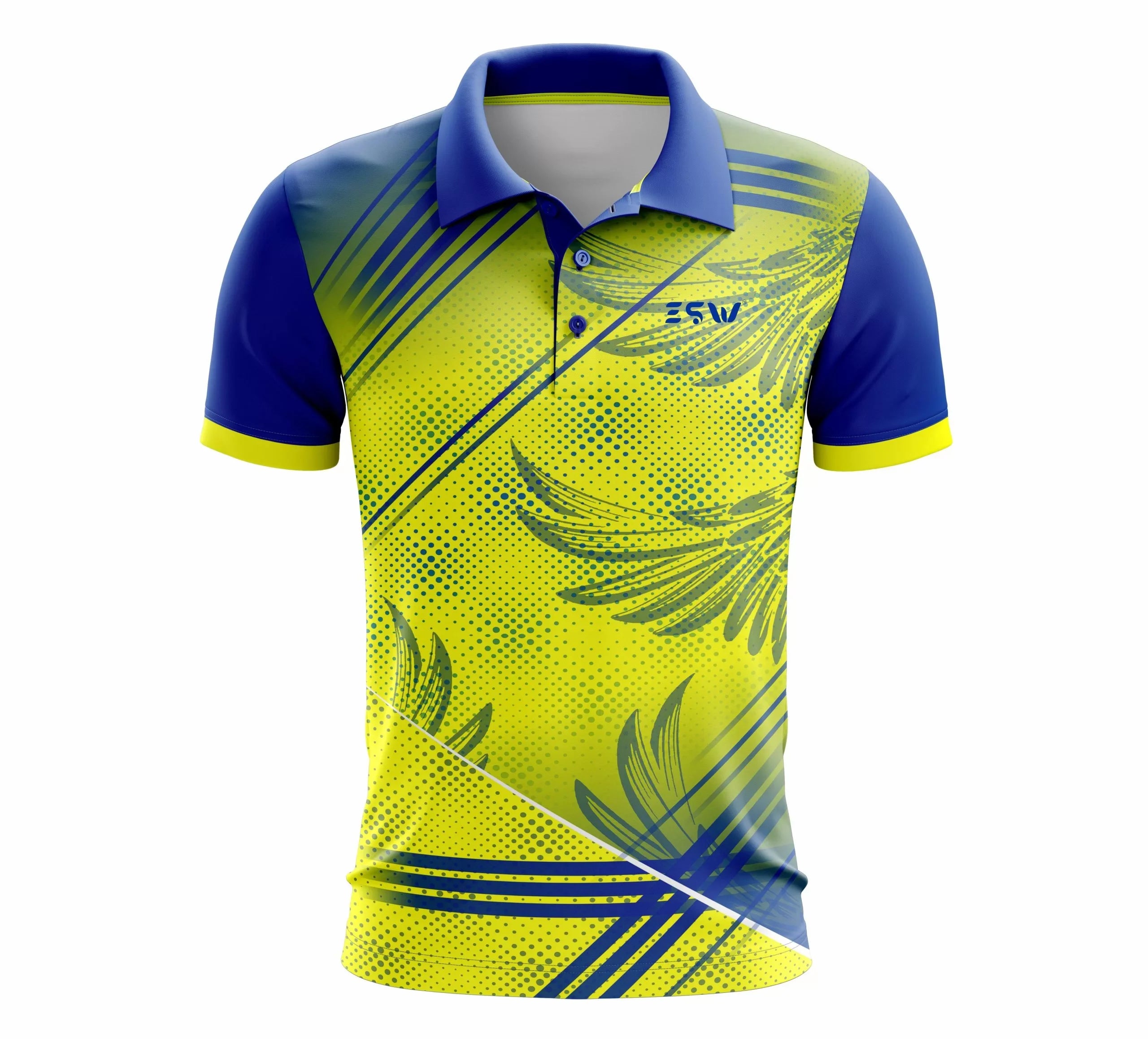 Cricket Half sleeve Yellow Printed jersey T-shirt for Men - SJB-DIAMOND ELITES