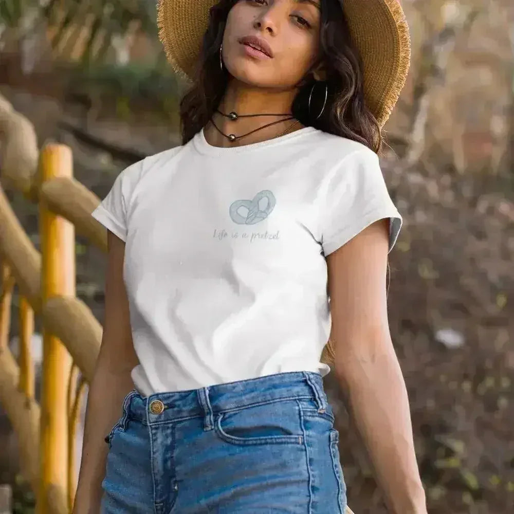 Womens Life is Like a Pretzel T-Shirt Femstylo