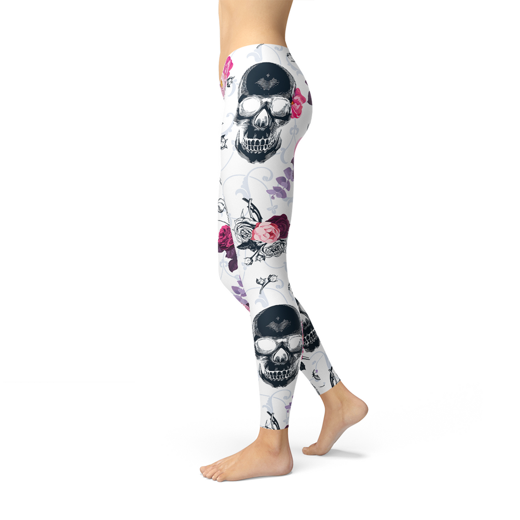 Womens Day Of The Dead Leggings - SJB-DIAMOND ELITES