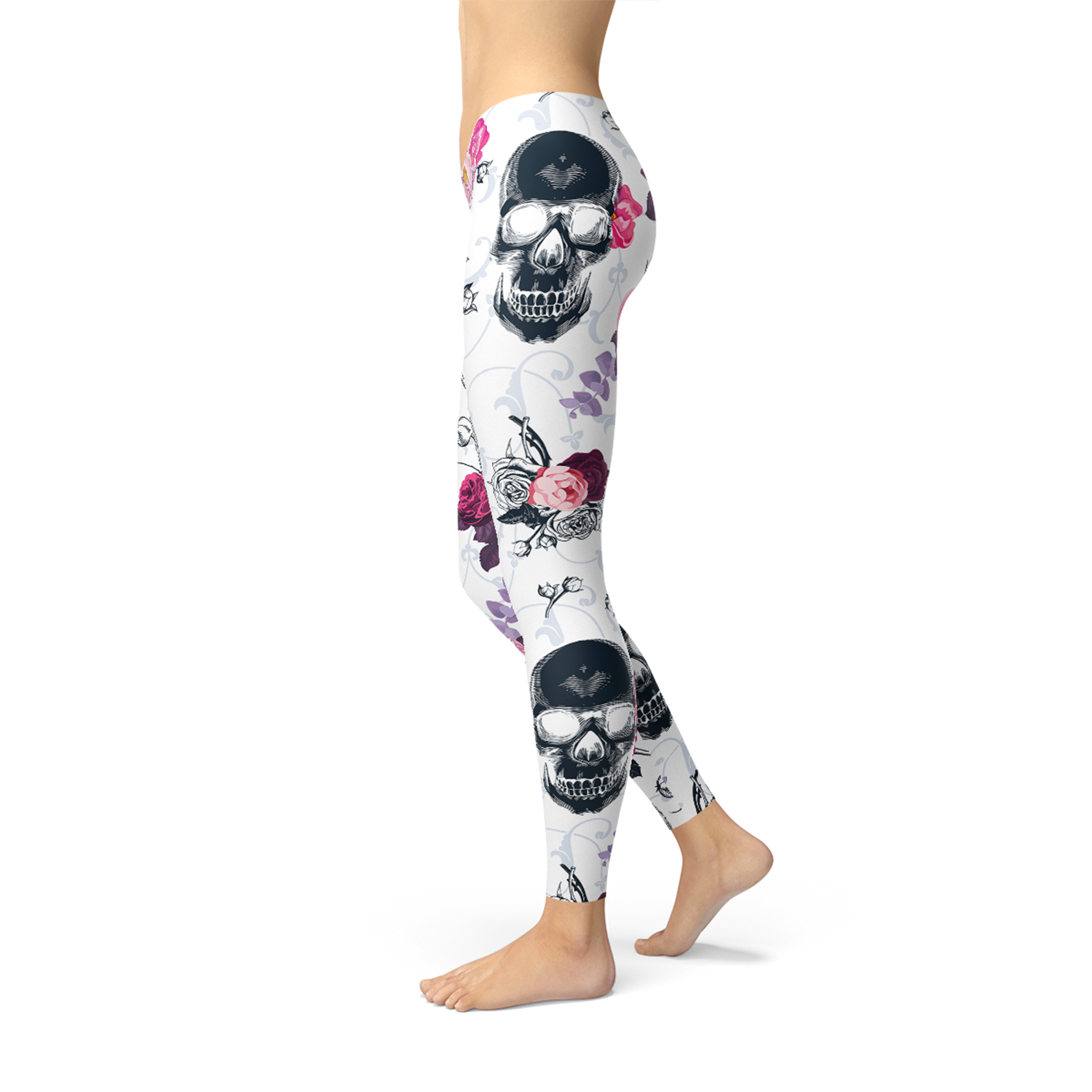 Womens Day Of The Dead Leggings - SJB-DIAMOND ELITES