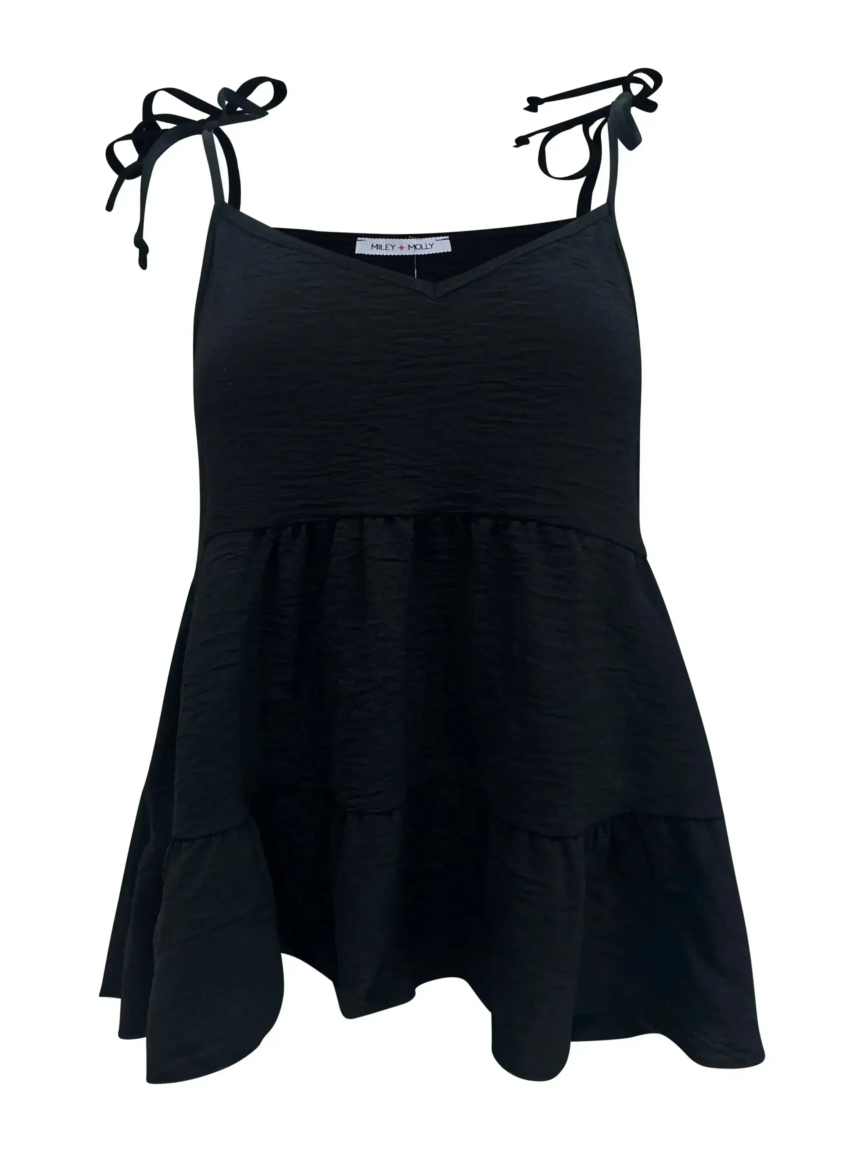 Tie-Strap Tiered Sleeveless Top - SJB-DIAMOND ELITES