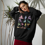 Yoga Theme Crewneck Sweatshirt THRIXINE