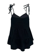 Tie-Strap Tiered Sleeveless Top - SJB-DIAMOND ELITES