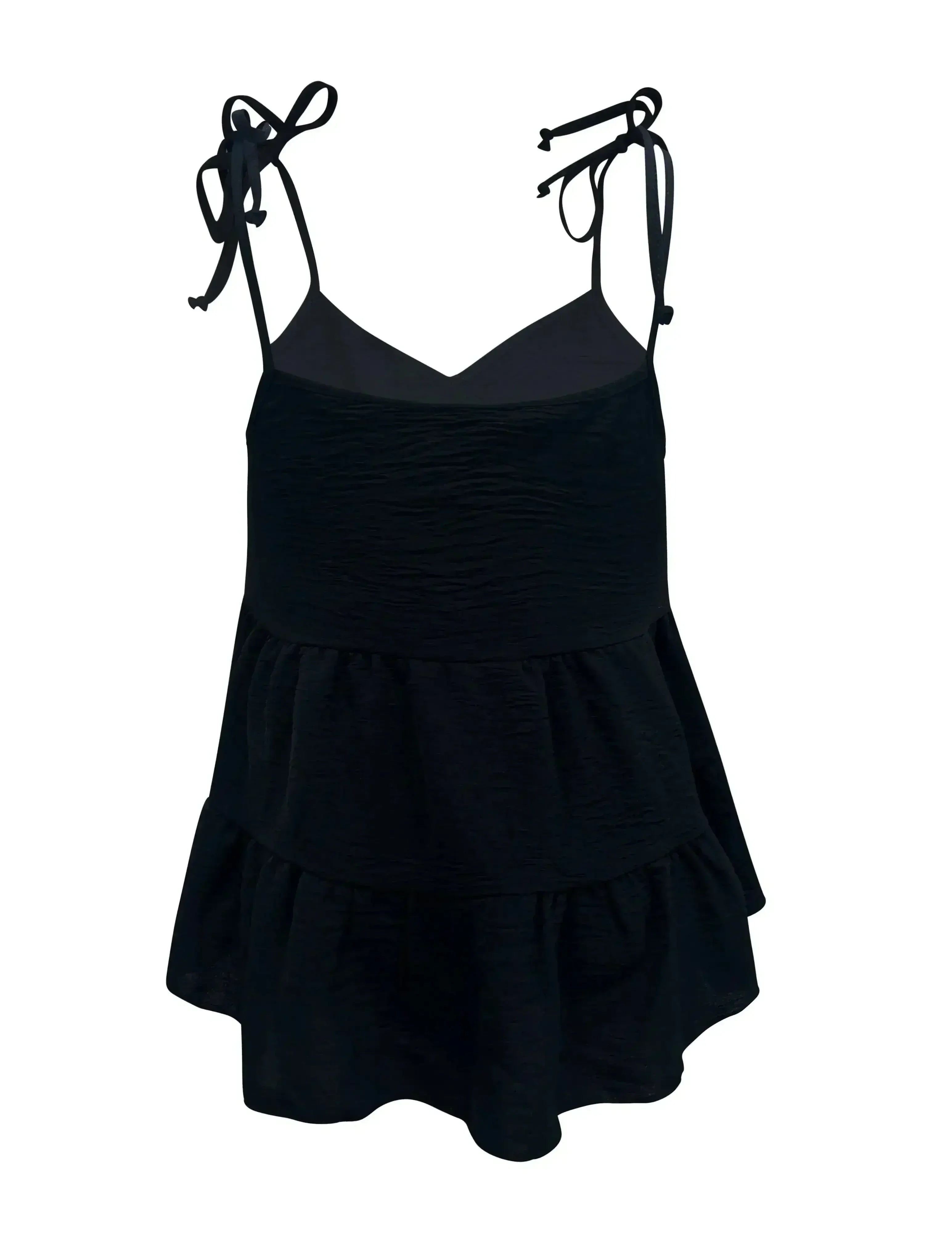 Tie-Strap Tiered Sleeveless Top - SJB-DIAMOND ELITES