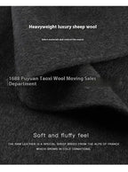 Angora Red Women's Loose Double-Sided Wool Overcoat – Elegant & Cozy