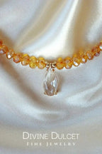 18 Karat Champagne Color Austrian Crystals Choker