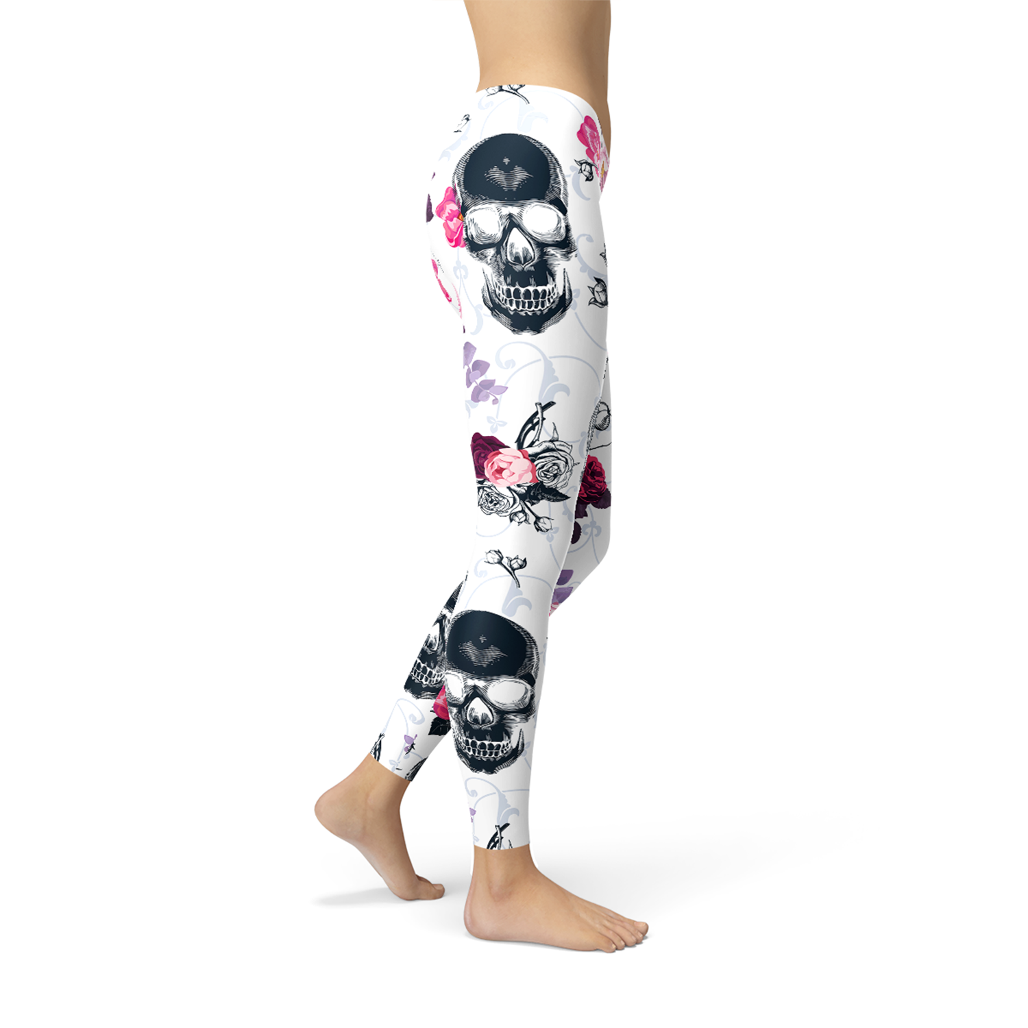 Womens Day Of The Dead Leggings - SJB-DIAMOND ELITES