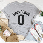 Days Sober 0 Tee Peachy Sunday