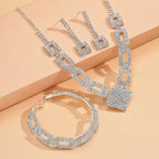 Dazzling 3-Piece Full Rhinestones Jewelry Set (MAC317)