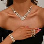 Dazzling 3-Piece Full Rhinestones Jewelry Set (MAC317)