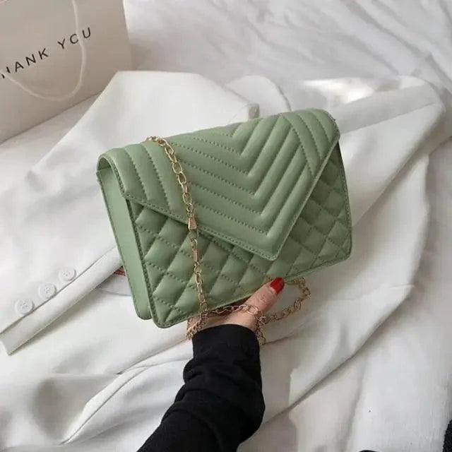 Dazzling Bags For Women Chain Crossbody Bags In Pu Leather Female Fashionable Shoulder Bag Ladies Handbags Stevvex