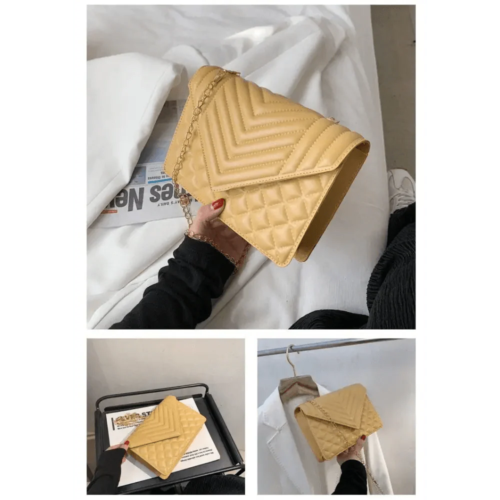 Dazzling Bags For Women Chain Crossbody Bags In Pu Leather Female Fashionable Shoulder Bag Ladies Handbags Stevvex