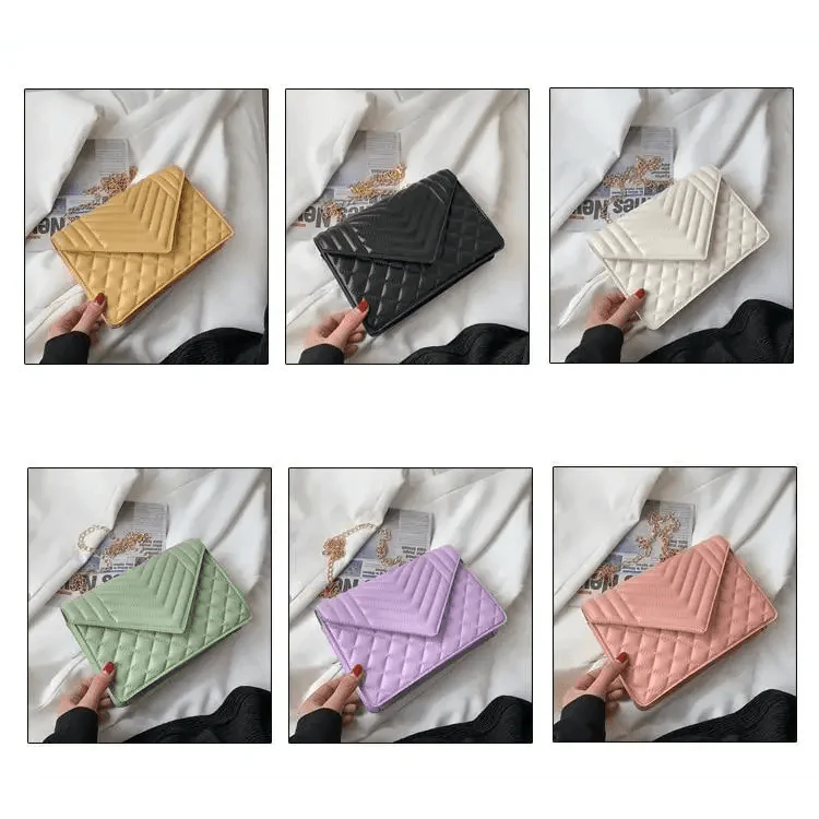 Dazzling Bags For Women Chain Crossbody Bags In Pu Leather Female Fashionable Shoulder Bag Ladies Handbags Stevvex