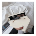 Dazzling Bags For Women Chain Crossbody Bags In Pu Leather Female Fashionable Shoulder Bag Ladies Handbags Stevvex