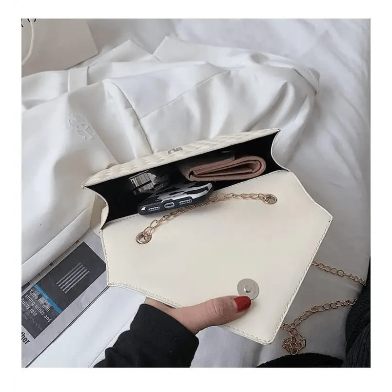 Dazzling Bags For Women Chain Crossbody Bags In Pu Leather Female Fashionable Shoulder Bag Ladies Handbags Stevvex