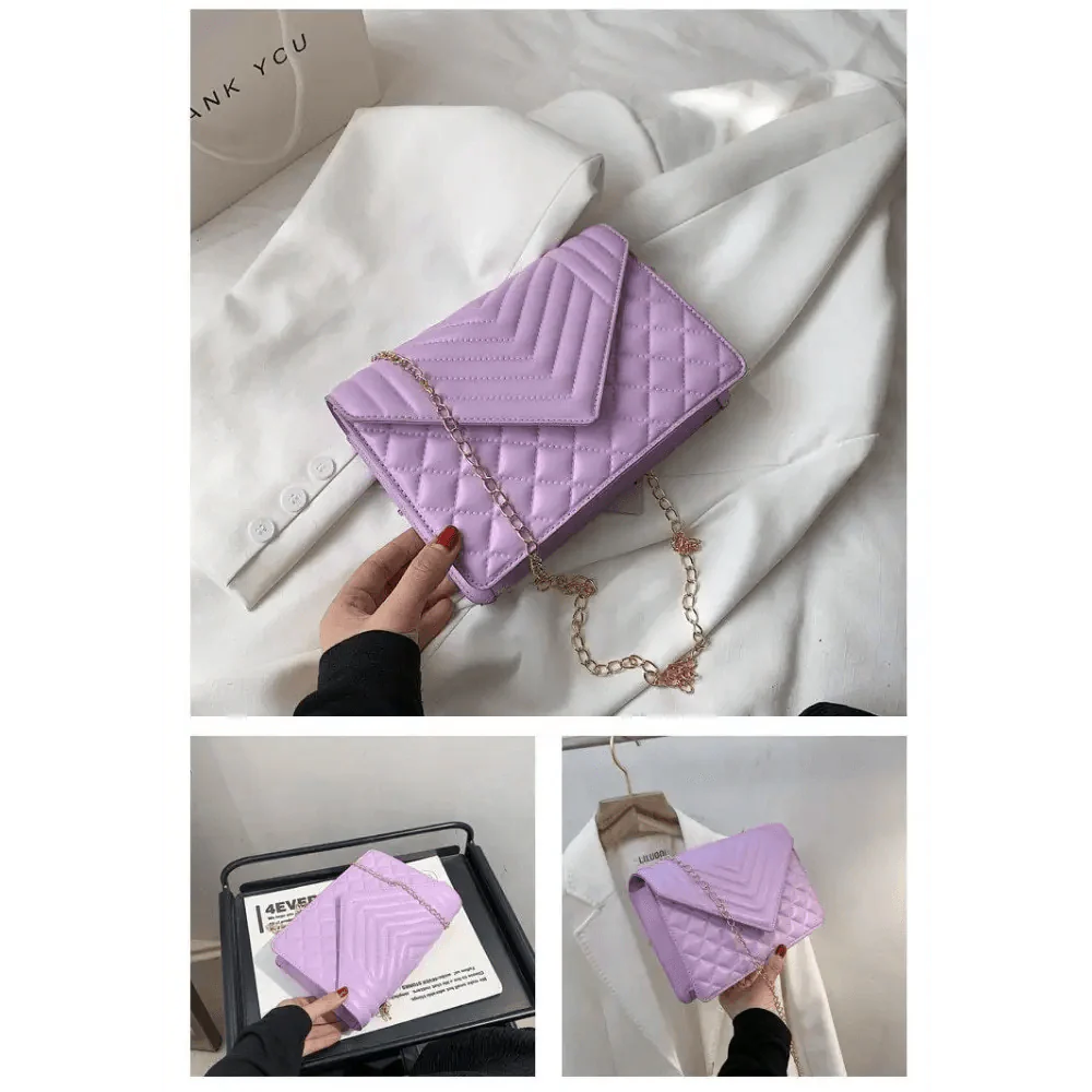 Dazzling Bags For Women Chain Crossbody Bags In Pu Leather Female Fashionable Shoulder Bag Ladies Handbags Stevvex