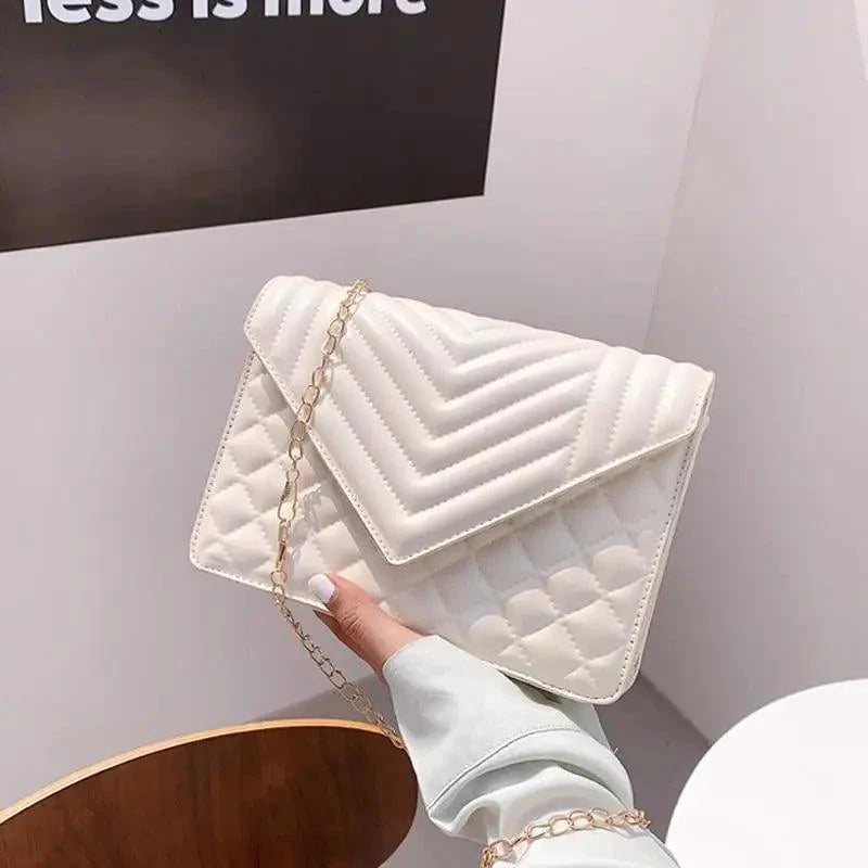 Dazzling Bags For Women Chain Crossbody Bags In Pu Leather Female Fashionable Shoulder Bag Ladies Handbags Stevvex