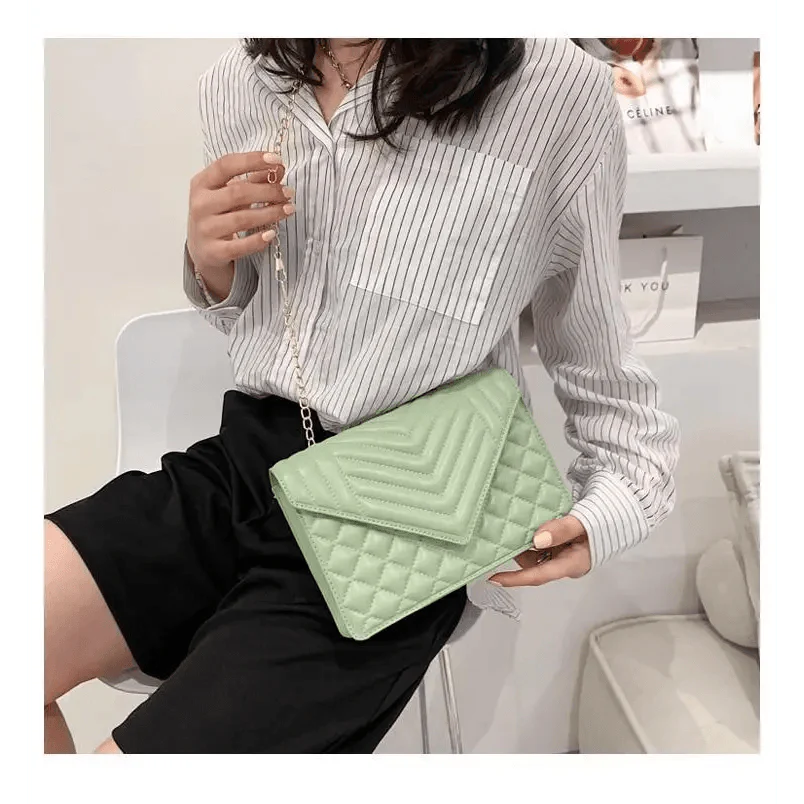 Dazzling Bags For Women Chain Crossbody Bags In Pu Leather Female Fashionable Shoulder Bag Ladies Handbags Stevvex