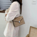 Dazzling Scrub Leather Designer Shoulder Bags For Women And Girls Luxury Chain Rivet Crossbody Bag - Female Small Handbags Stevvex