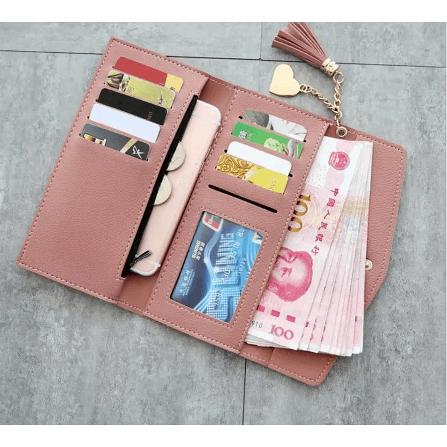 Dazzling Wallets For Phone, Clutch Bag, Purses, Long Wallets For Girl And Ladies Cute Money Coin Pocket And Card Holder Tassel Wallets Stevvex