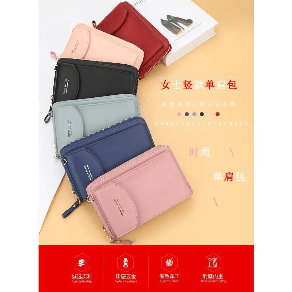 Dazzling Women Wallet Bags Big Card Holder Clutch Messenger Long Shoulder Straps - Trendy Designer Female Clutch Cross Body Bag Stevvex