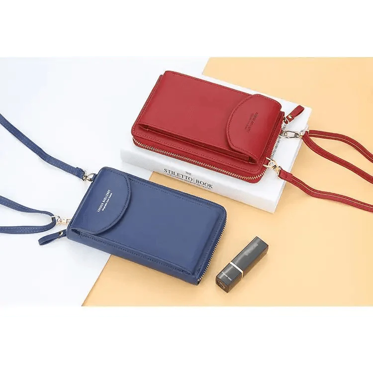 Dazzling Women Wallet Bags Big Card Holder Clutch Messenger Long Shoulder Straps - Trendy Designer Female Clutch Cross Body Bag Stevvex